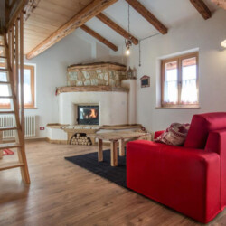 chalet del Fieno Trentino stufa