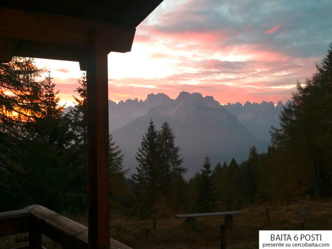 baita Marmarole vista serale