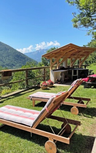 baita soleggiata in affitto Trentino con giardino e Barbecue