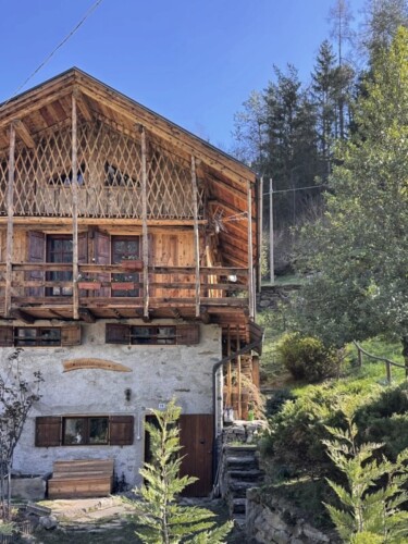 baita giardino vacanza Val di Rabbi