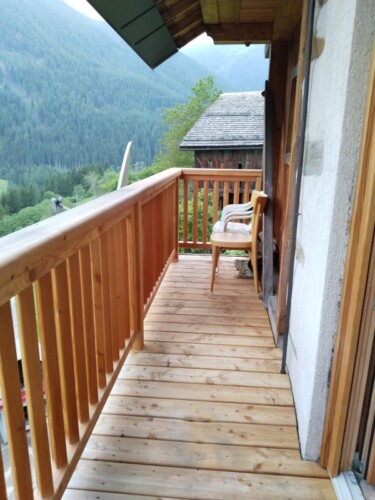 balcone baita Val di Rabbi Trentino affitto vacanze