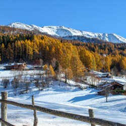 paesaggio innevato baita Prennstoll Hof.