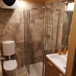 bagno con doccia Chalet Sunny House