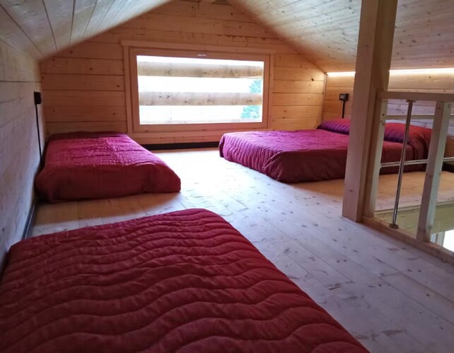 soppalco con letti Sunny House Chalet